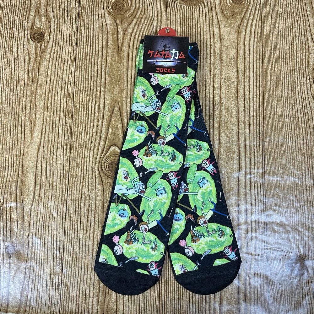 Rick And Morty Crew‎ Socks One Size Midcalf Unisex